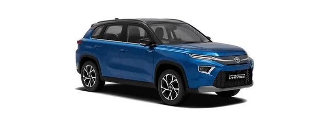 Toyota Urban Cruiser Hyryder in Speedy Blue X Midnight Black