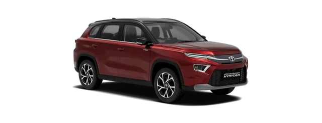 Toyota Urban Cruiser Hyryder in Sportin Red X Midnight Black