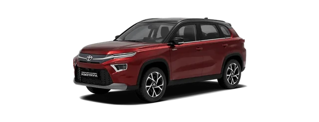 Toyota Urban Cruiser Hyryder in Sportin Red X Midnight Black