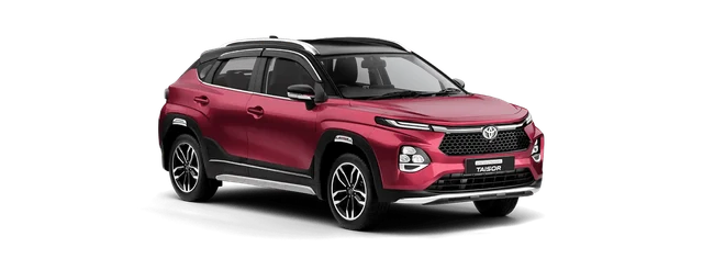 Toyota Urban Cruiser Taisor in Sportin Red X Midnight Black