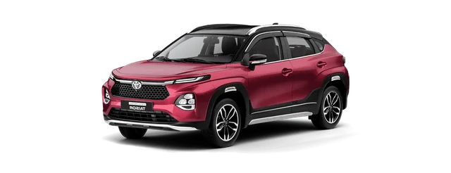 Toyota Urban Cruiser Taisor in Sportin Red X Midnight Black