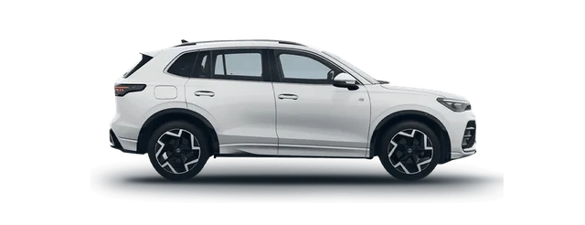 Volkswagen Tiguan R-Line in Oryx White Mother of Pearl Effect