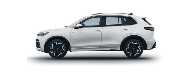 Volkswagen Tiguan R-Line in Oryx White Mother of Pearl Effect
